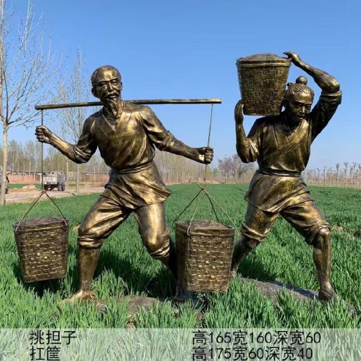 四川牧童玻璃钢农耕系列雕塑安装