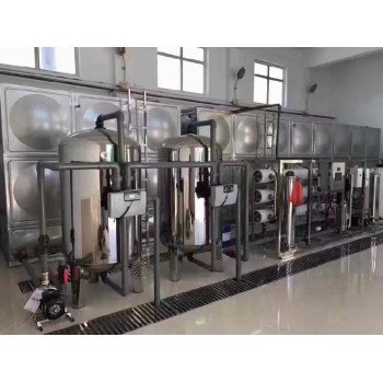 兰州热水机组除铁锰黄泥水设备7吨纯净水处理设备厂家江宇环保