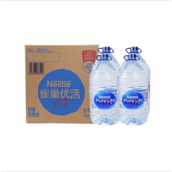 无锡滨湖区雀巢优活纯净水价格,5L*4瓶整箱装桶装水