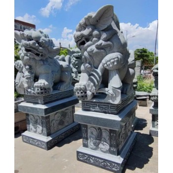 蚌埠石雕狮子价格,公园石雕狮子厂家