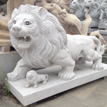 六安石雕獅子價格,公園石雕獅子廠家