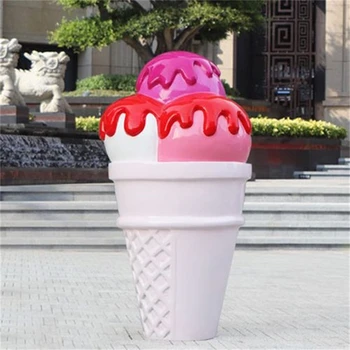 曲陽縣玻璃鋼冰激凌雕塑定制