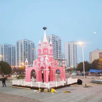 曲阳县大型玻璃钢城堡雕塑价格