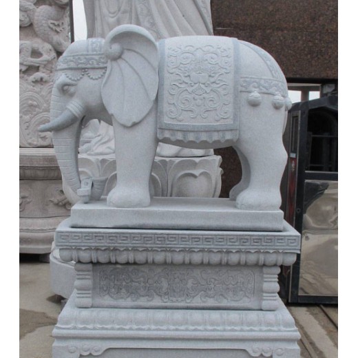 潍坊石雕大象生产厂家,门口石雕大象价格