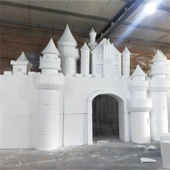 生产玻璃钢城堡雕塑报价及图片