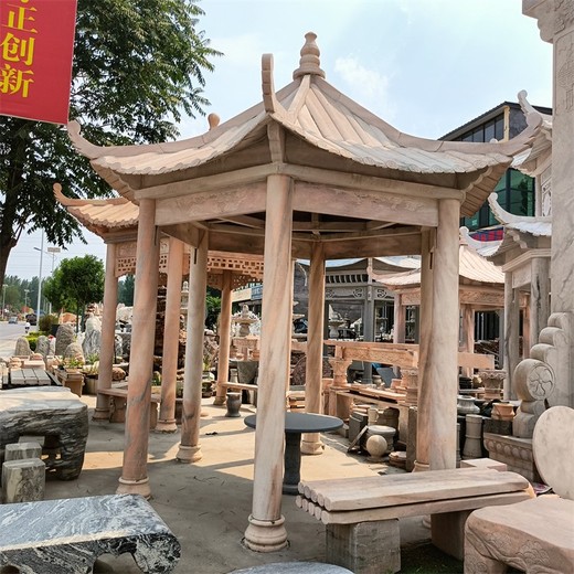 圓形石雕涼亭公司