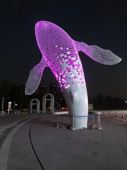重慶園林不銹鋼鏤空鯨魚雕塑報價及圖片河北不銹鋼鏤空鯨魚雕塑