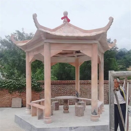 中式石雕涼亭大全