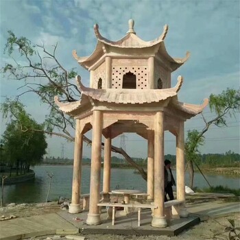 草白玉石雕涼亭報價
