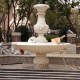 芝麻白石雕喷泉图