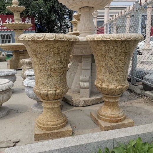 天然石材歐式石雕花缽加工廠家
