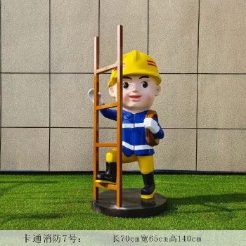 镂空露脸玻璃钢消防员雕塑规格黑龙江玻璃钢消防员雕塑