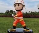 幼儿园玻璃钢消防员雕塑出售浙江玻璃钢消防员雕塑图片