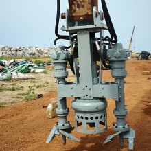 60/70挖机改装沙石泵,挖掘机改装抽沙泵图片