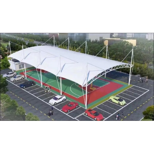 浙江PVDF球场风雨棚安装膜结构