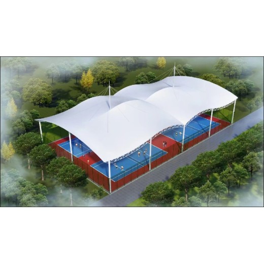 台湾PVDF球场风雨棚加工膜结构