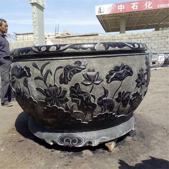 公園石雕魚缸花盆訂做