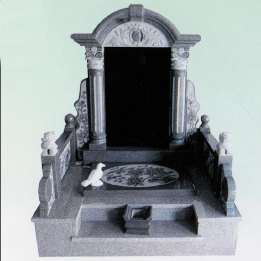 西双版纳天然黑墓碑石雕刻