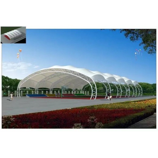 上海ETFE球场风雨棚膜材更换膜结构