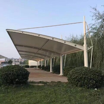 高端停車棚拉膜車棚
