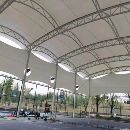青海PTFE球场风雨棚安装膜结构