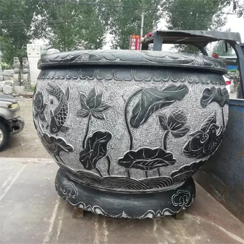 大型園林石雕魚(yú)缸花盆定制