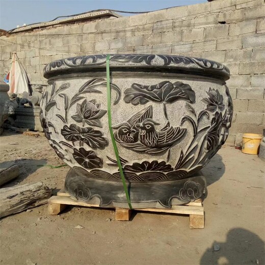大理石石雕魚缸花盆加工
