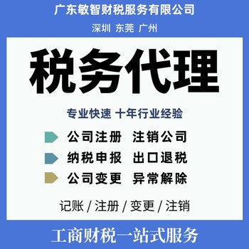 深圳龙岗税务申报纳税企业服务,公司税务注销