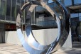 镜面不锈钢圆环雕塑广场大型圆环雕塑金越雕塑