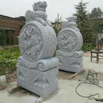 曲阳县生产石雕抱鼓石定制厂家