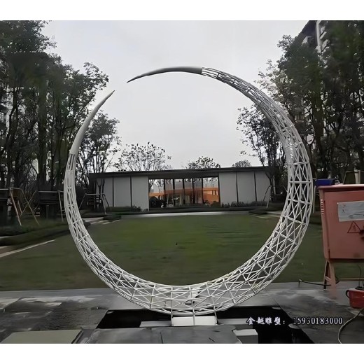 不锈钢科技莫比乌斯环雕塑商场圆环雕塑摆件金越雕塑