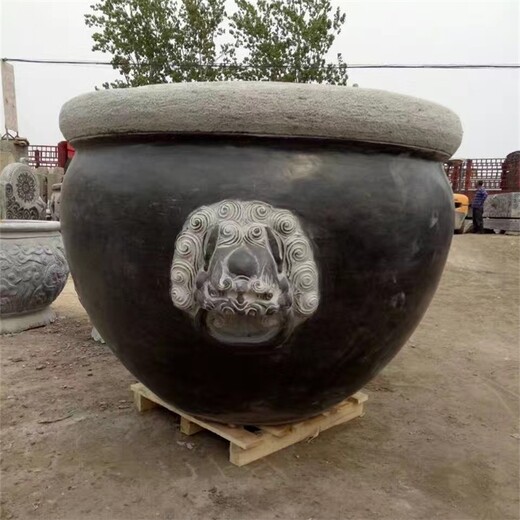 漢白玉石雕魚缸花盆制作廠家