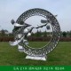 异形不锈钢圆环雕塑图