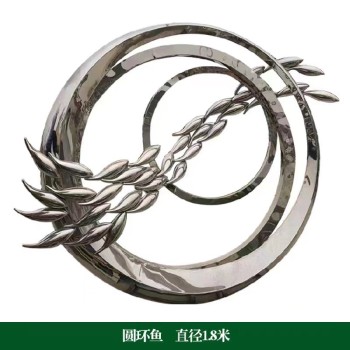 内蒙古不锈钢巨型圆环雕塑安装