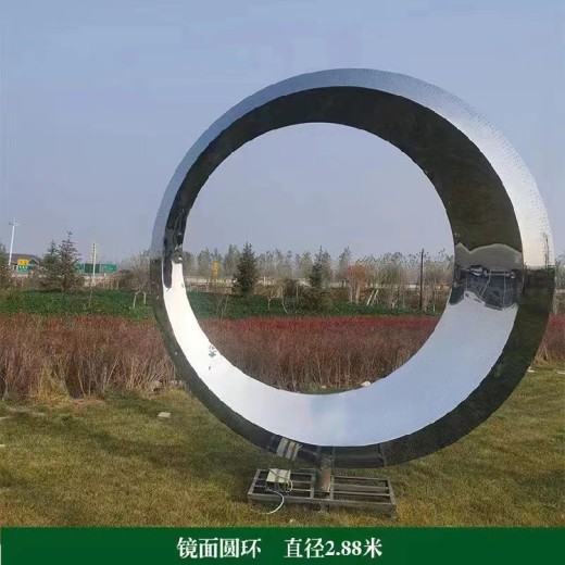 上海家用不锈钢圆环雕塑批发