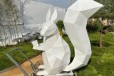 不锈钢几何切面动物雕塑大熊猫雕塑新疆几何切面动物雕塑