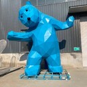 鏤空幾何切面動物雕塑松鼠雕塑