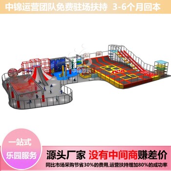 鄭州蹦床廠家一站式蹦床綜合樂園年營收600萬元中錦生產(chǎn)包運營