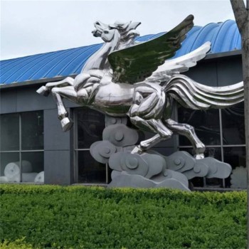 曲阳县几何切面不锈钢马雕塑定制厂家