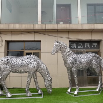 曲陽縣發(fā)光不銹鋼馬雕塑