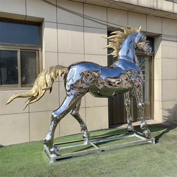 曲陽縣售樓處不銹鋼馬雕塑價格