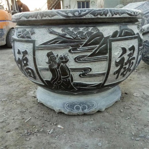 門口石雕魚缸花盆批發(fā)