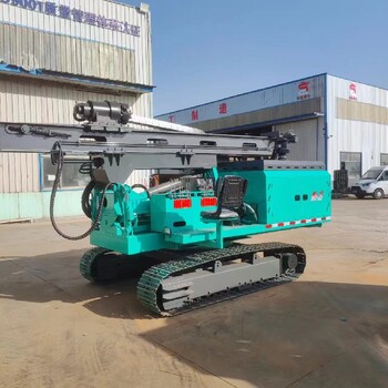 打孔作業車全天候光伏打樁臺車履帶式打樁作業車