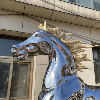 曲陽縣發(fā)光不銹鋼馬雕塑訂制