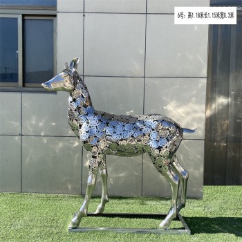曲阳县镂空不锈钢鹿雕塑公司