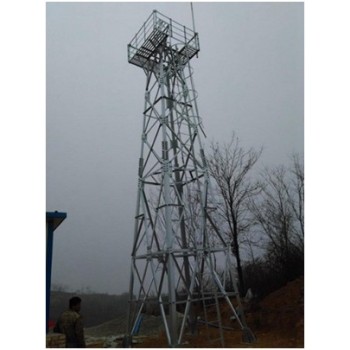 双鸭山安装监控塔,四柱角钢监控塔