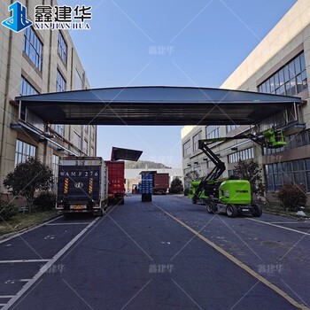 空地搭建活动仓库雨棚,移动钢架棚,施工要求严格