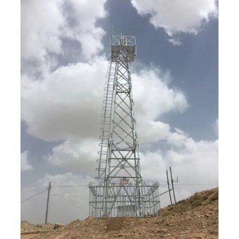 牡丹江监控塔厂家定制,15米草原林业防火监测塔