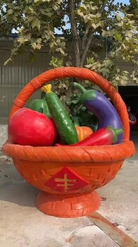 定制水果蔬菜雕塑西瓜雕塑陜西玻璃鋼水果蔬菜雕塑
