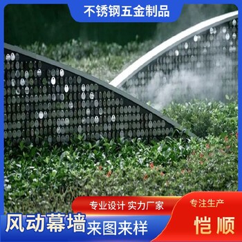 風動幕墻單價,外立面設計風動片裝飾幕墻
